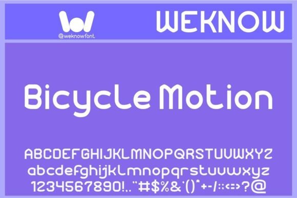 Bicycle Motion: A Bold, Playful Typeface for Modern Design