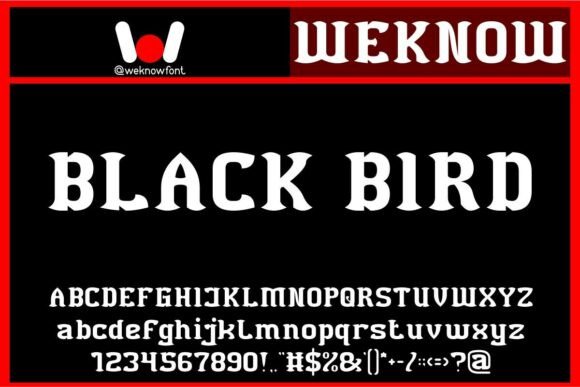 Black Bird Font: A Gothic Masterpiece
