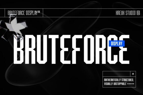 Bruteforce Display: A Bold, Geometric Typeface for Modern Designers