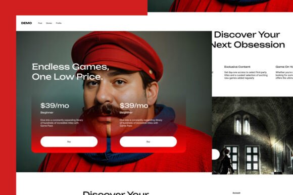 Game Service - Landing Page