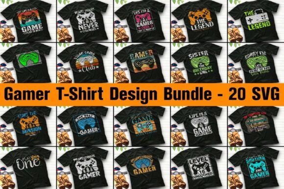 Gamer SVG Video Game Shirt Bundle