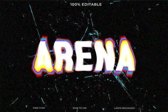 Holographic Glowing Glitch Text