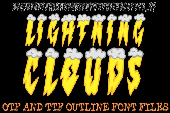 Lightning Clouds: A Bold Typographic Storm for Strategic Design