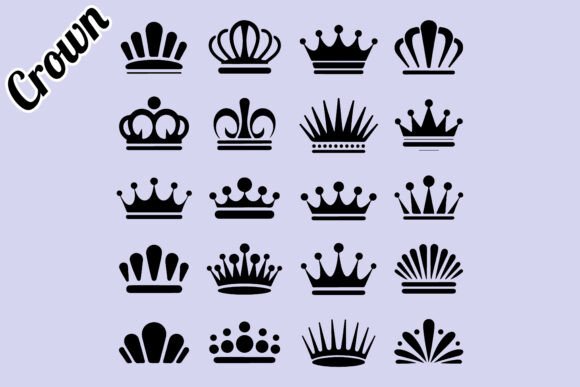 Monochrome Crown Cuttable Design: A Timeless Symbol for Modern Creativity