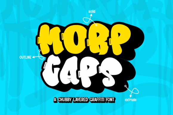 Morp Caps: The Bold 3D Graffiti Font for Urban Expression