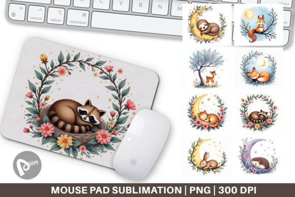 Mouse Pad Celestial Watercolor Animals: A Unique Blend of Art and Functionality
