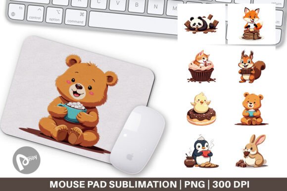 Mouse Pad Chocolate Animals