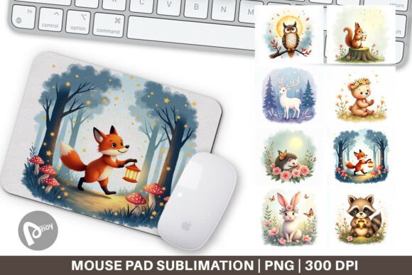 Mouse Pad Ethereal Forest Creatures