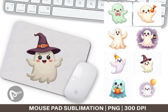 Mouse Pad Friendly Ghosts and Sublimation Mouse Pad: Enhance Your Workspace with Style and Functionality