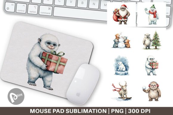Mouse Pad Frosty Yeti Friends: A Stylish and Functional Addition to Your Workspace