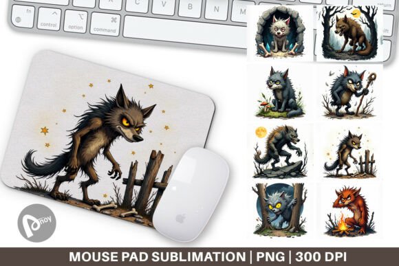 Mouse Pad Grumpy Werewolf: A Stylish and Functional Addition to Your Workspace