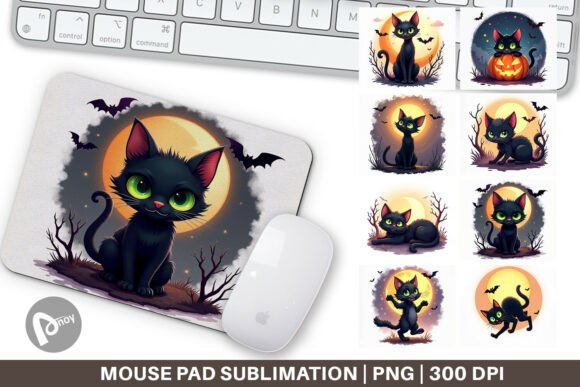 Mouse Pad Halloween Cat Glow: A Spooky Yet Stylish Addition to Your Workspace