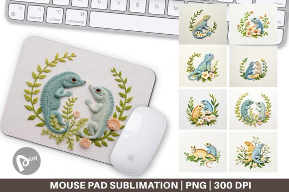 Mouse Pad Iguana Embroidery: Enhancing Workflow with Style and Function