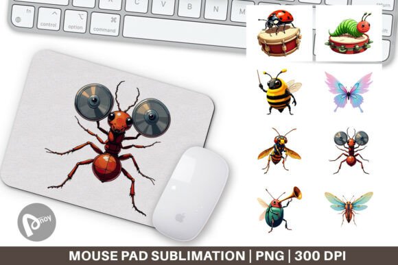 Mouse Pad Insect Music Parade: A Creative Twist for Your Workspace