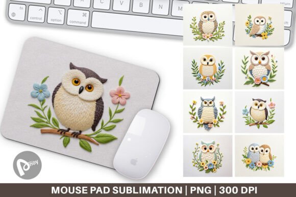 Mouse Pad Owl Embroidery: A Creative Addition to Your Workspace