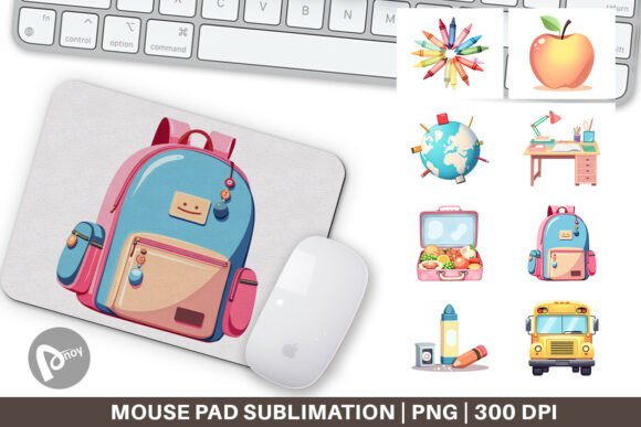 Mouse Pad Pastel School Essentials