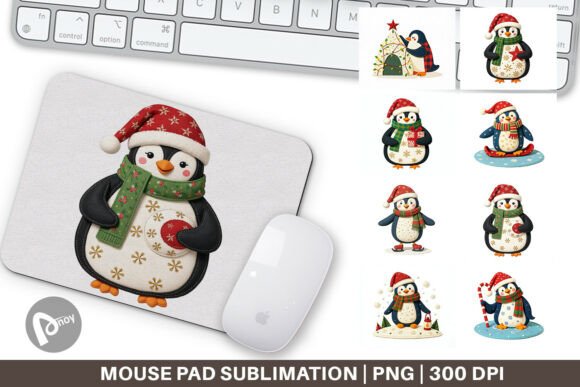 Mouse Pad Patchwork Penguin: A Creative and Functional Addition to Your Workspace