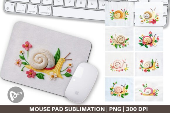 Mouse Pad Snail Embroidery: A Unique Touch for Your Workspace