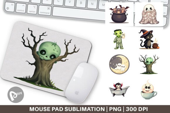 Mouse Pad Snuggle Spooky Squad: A Unique Addition to Your Work or Gaming Space