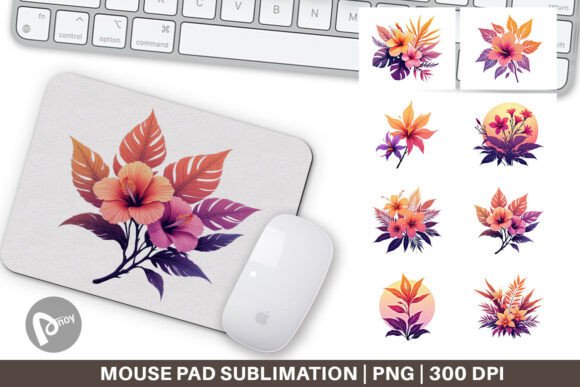 Mouse Pad Sunset Florals: A Stylish Addition to Your Workspace