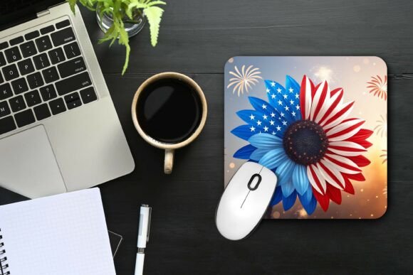 Patriotic Sunflower Mouse Pad Png: A Stylish Addition to Your Workspace