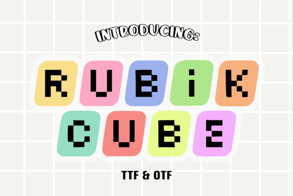 Rubik Cube: A Pixel-Style Font with a Retro Gaming Vibe