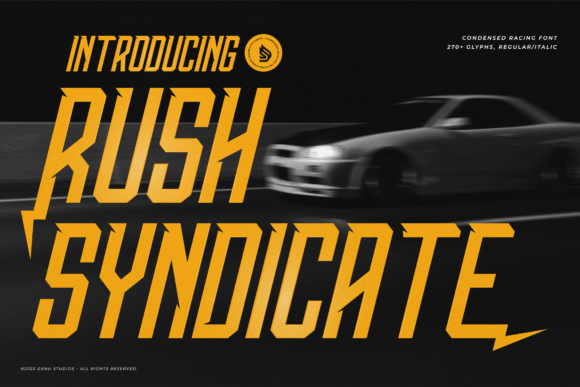 Rush Syndicate: High-Speed Typography for Dynamic Designs