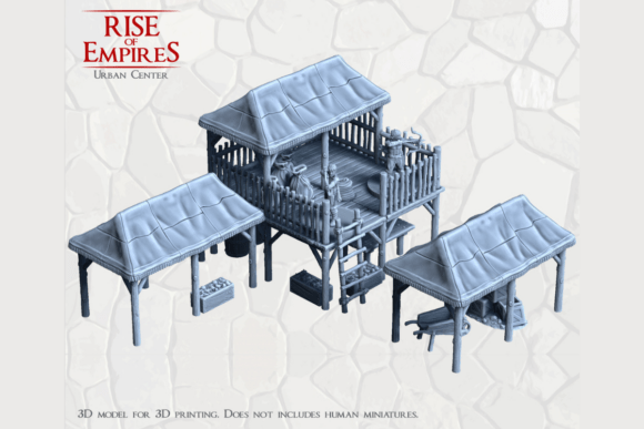 Urban Center Plaza: A Hub of Creativity and Detail for 28mm Miniature Gaming