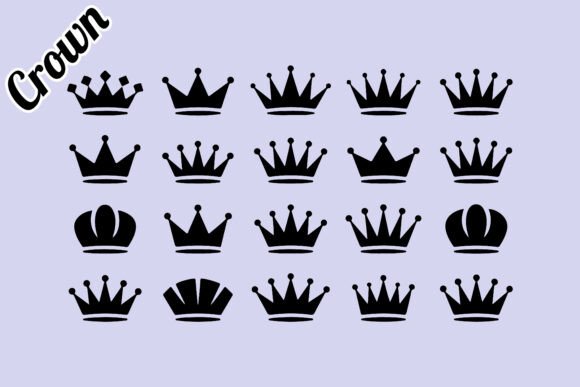 Vintage Royal Crown Set: Timeless Elegance for Creative Projects