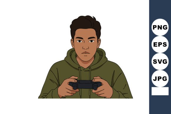 Young Man Playing Video Games with Contr: A Detailed Overview